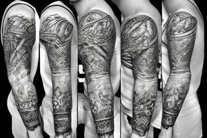 Chain with kratos tattoo idea