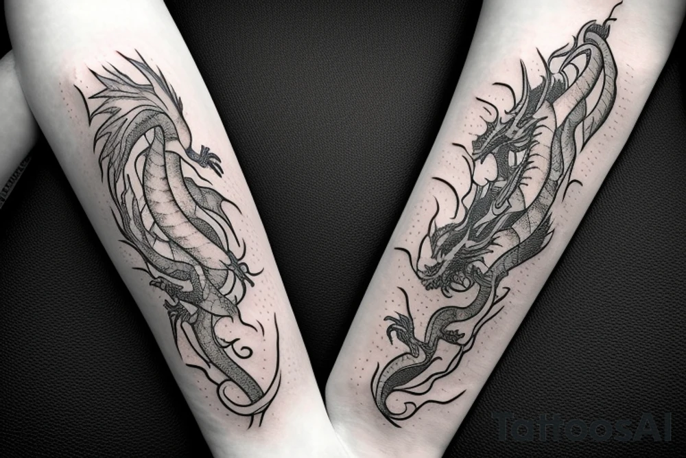 dragon around the dagger in the frost tattoo idea