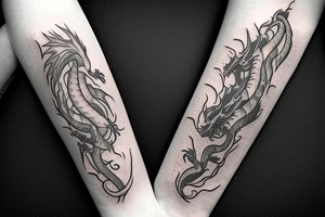 dragon around the dagger in the frost tattoo idea