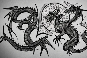dragon around the dagger in the frost tattoo idea