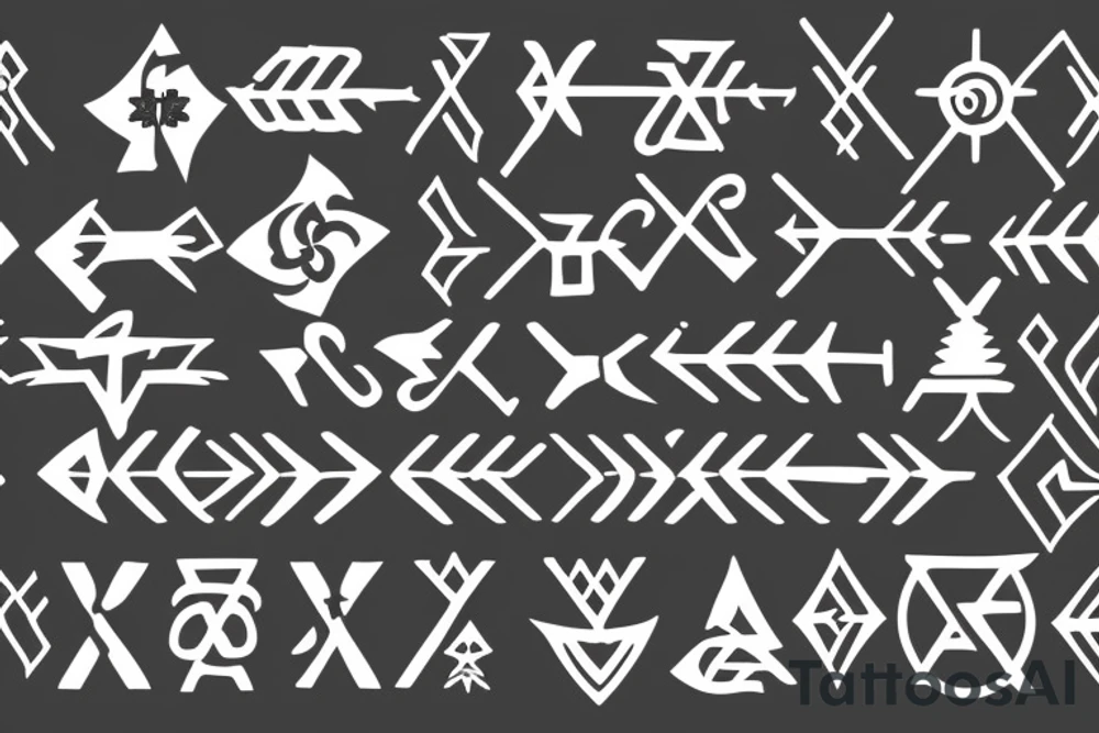 Jerusalem cross with two arrows underneath tattoo idea