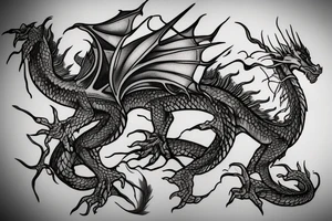 dragon around the dagger in the frost tattoo idea