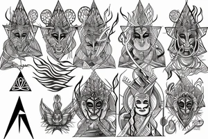 trikon and shiva tattoo idea