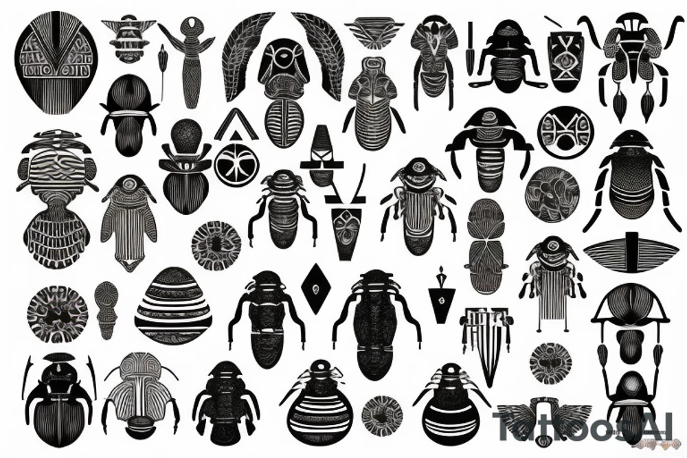 Ancient ygyptian Scarab tattoo idea