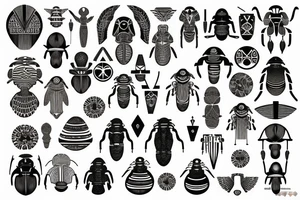 Ancient ygyptian Scarab tattoo idea