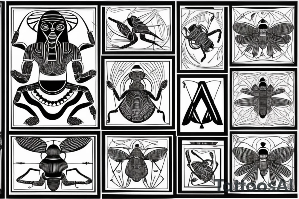 Ancient ygyptian Scarab tattoo idea