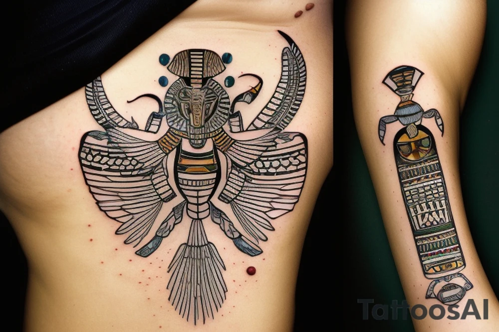 Egyptian ancient Scarab tattoo idea