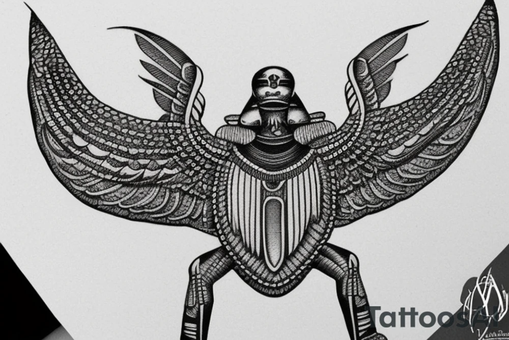 Egyptian ancient Scarab tattoo idea