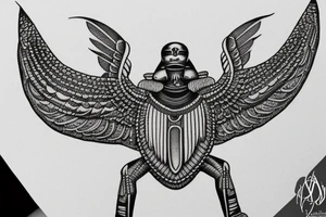 Egyptian ancient Scarab tattoo idea