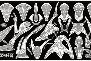 Egyptian alien space tattoo idea