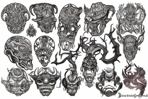Mayan alien yggdrasil tattoo idea