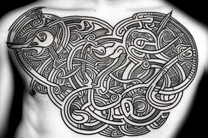 Mayan alien yggdrasil tattoo idea