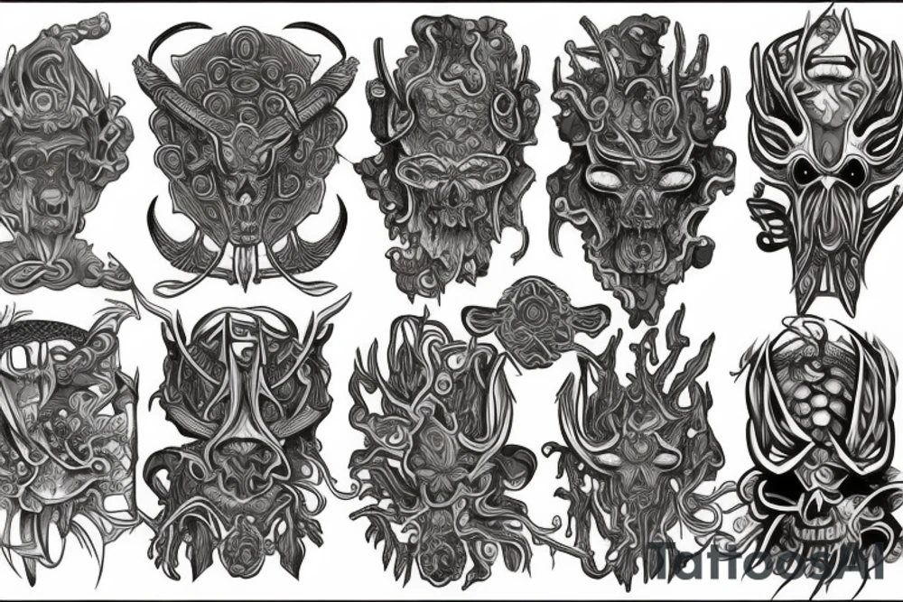 Mayan yggdrasil tattoo idea