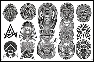 Mayan yggdrasil tattoo idea