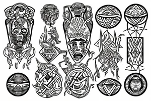 Mayan yggdrasil tattoo idea