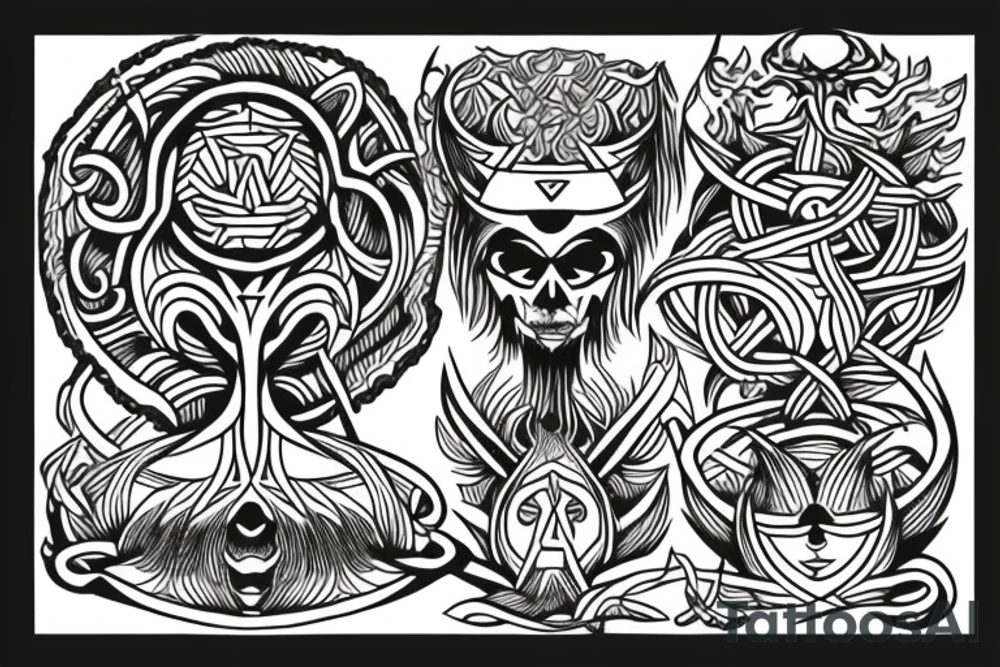 Mayan yggdrasil tattoo idea
