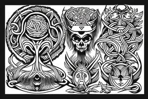 Mayan yggdrasil tattoo idea