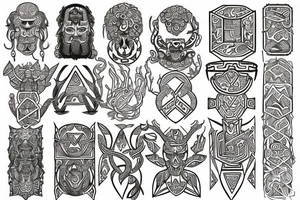 Mayan yggdrasil tattoo idea