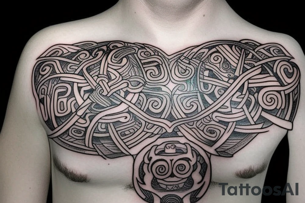 Mayan yggdrasil tattoo idea