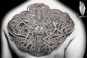 Mayan yggdrasil tattoo idea
