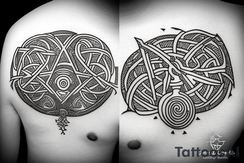 Mayan yggdrasil tattoo idea