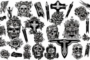 Cross and coffin tattoo idea