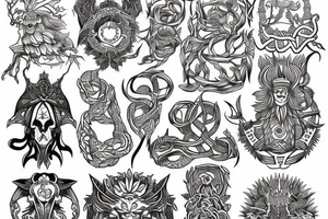 Mayan yggdrasil tattoo idea
