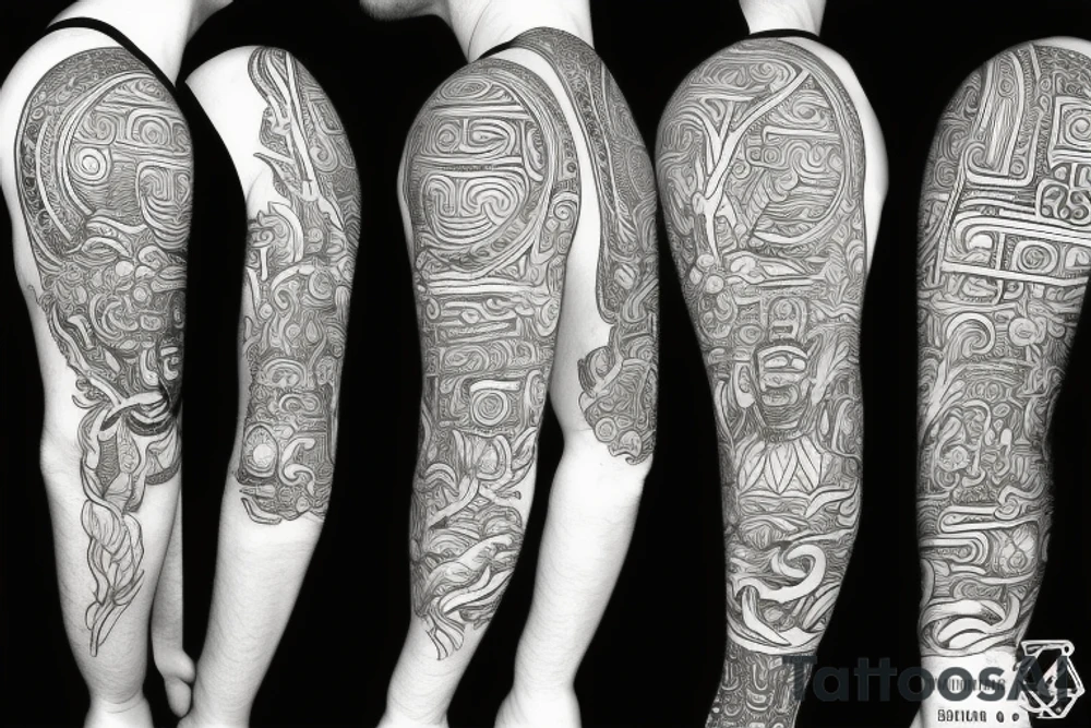 Mayan alchemist yggdrasil tattoo idea