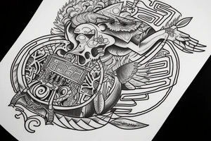 Mayan alchemist yggdrasil tattoo idea