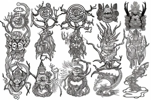 Mayan alchemist yggdrasil tattoo idea