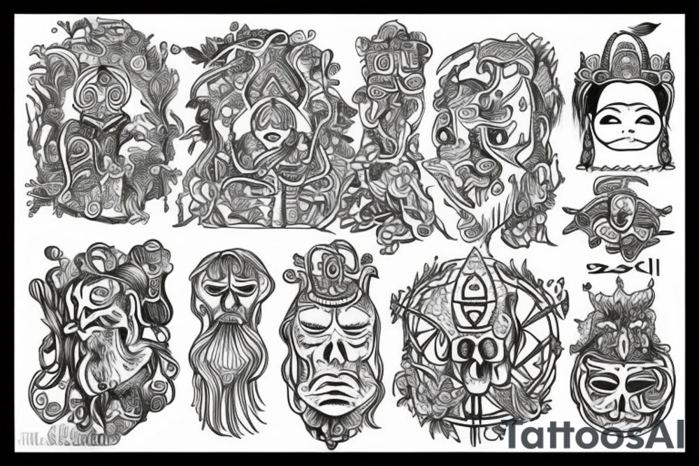 Mayan alchemist yggdrasil tattoo idea