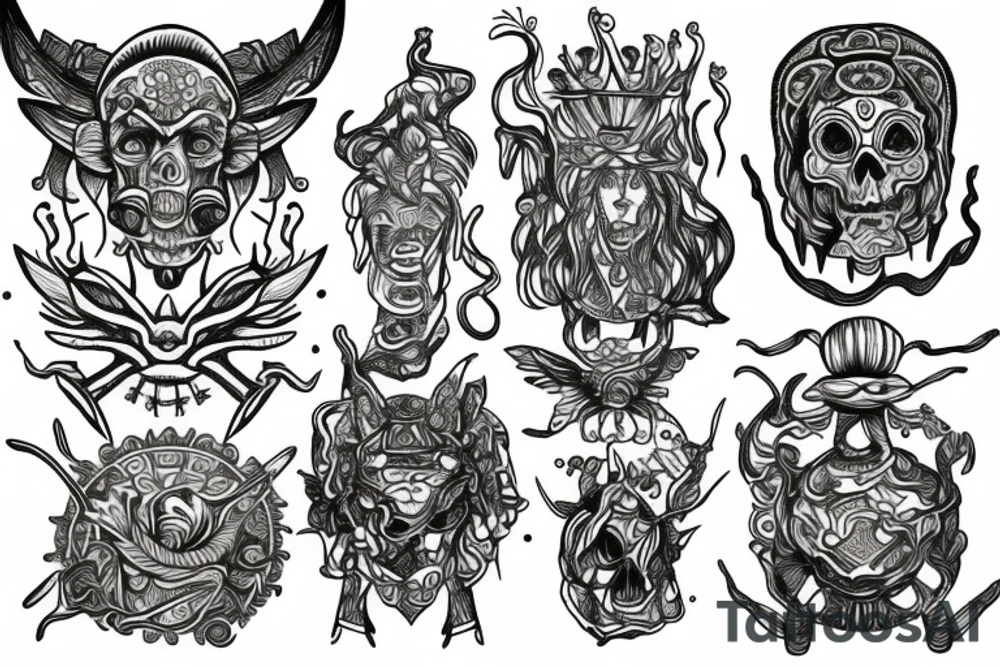 Mayan alchemist yggdrasil tattoo idea