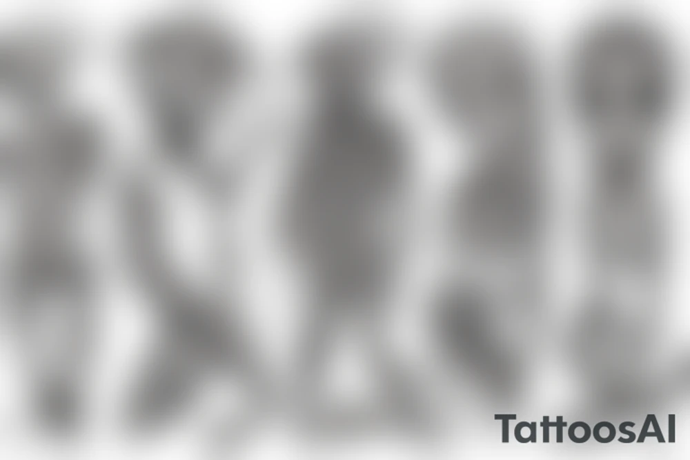 Psychedelic alien full body tattoo idea