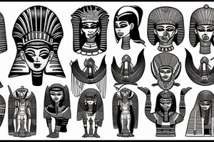 Egyptian alien tribals tattoo idea