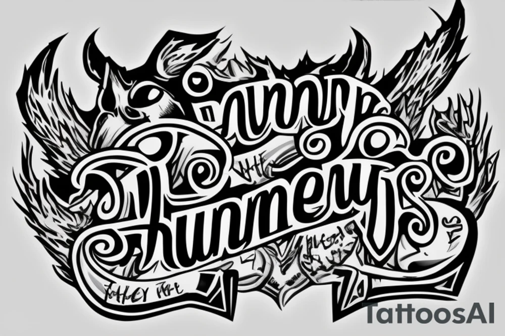 the name Hunter for my son tattoo idea