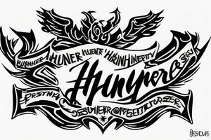 the name Hunter for my son tattoo idea