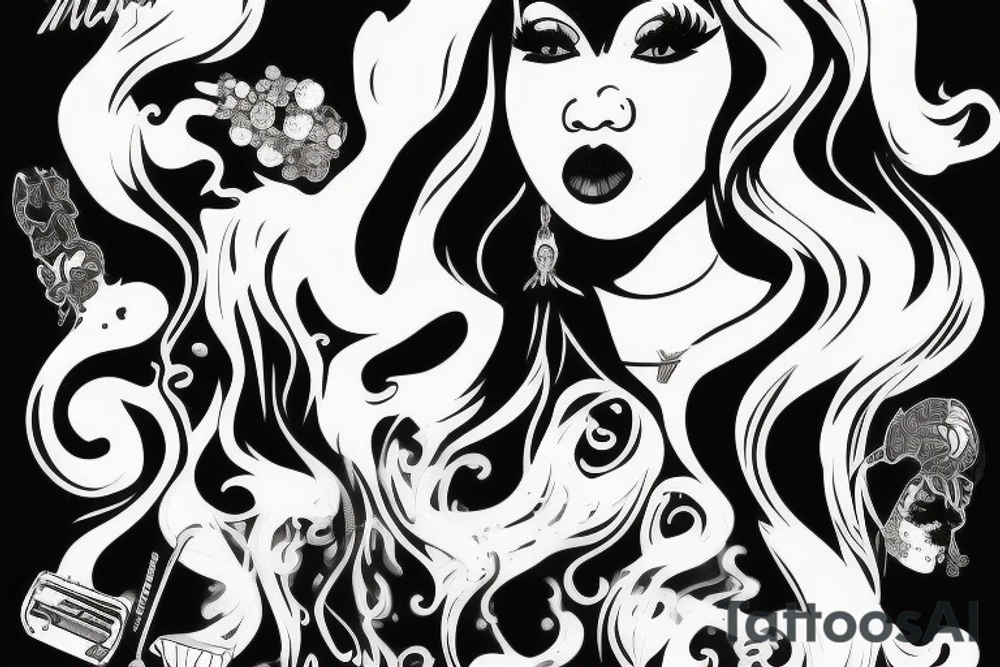 Nicki minaj ganja burn tattoo idea
