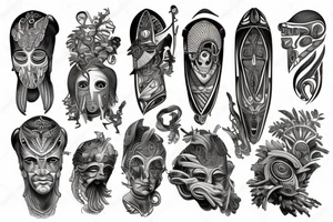 Ancient alien Greeks tattoo idea