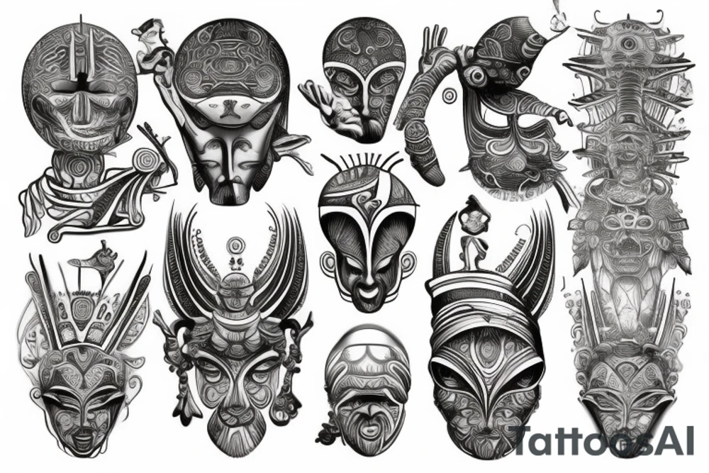 Ancient alien Greeks tattoo idea