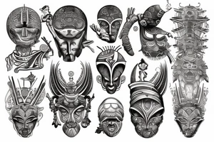 Ancient alien Greeks tattoo idea