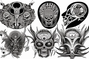 Ancient alien pleiadians tattoo idea