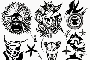 Beach saber very simple tattoo idea