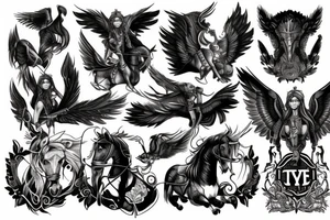 Valkyries on battlehorses tattoo idea