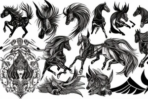 Valkyries on battlehorses tattoo idea