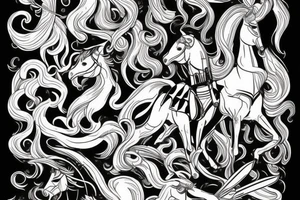 Valkyries on battlehorses tattoo idea