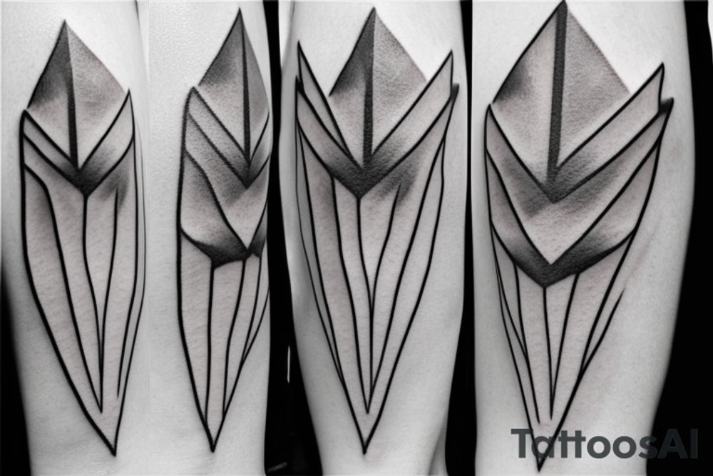 tuning fork in 3d tattoo idea