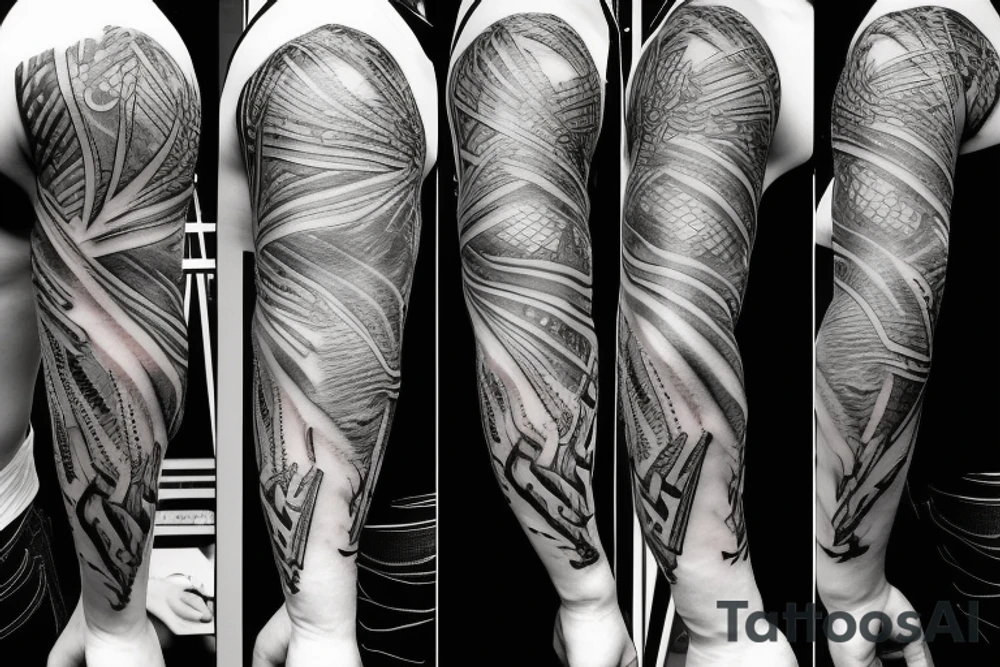 Zeus holding a lighting bolt tattoo idea