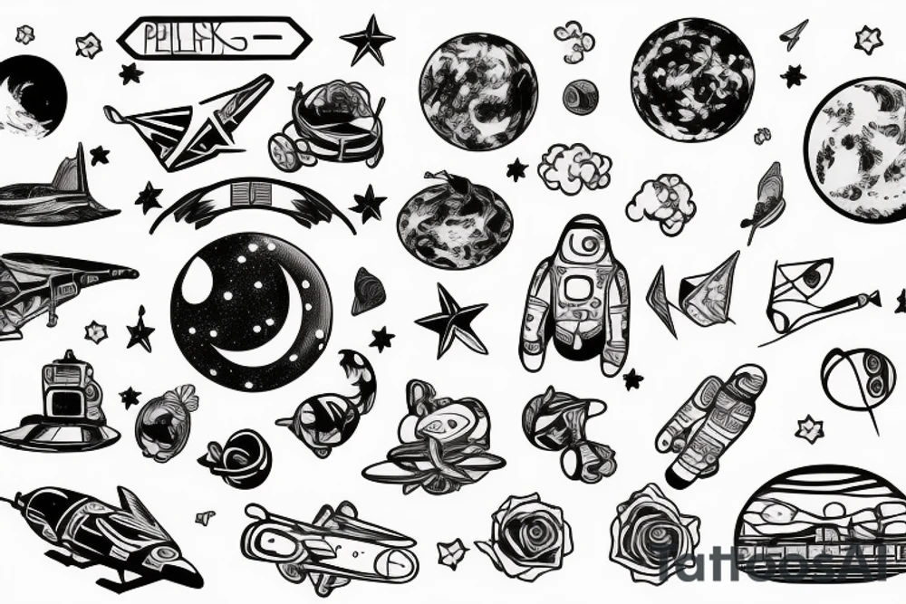 astronaut tattoo idea