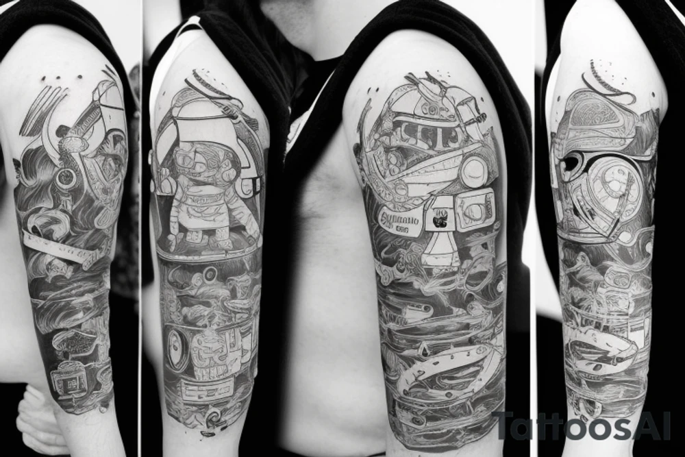 astronaut tattoo idea