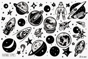 astronaut lost in space tattoo idea
